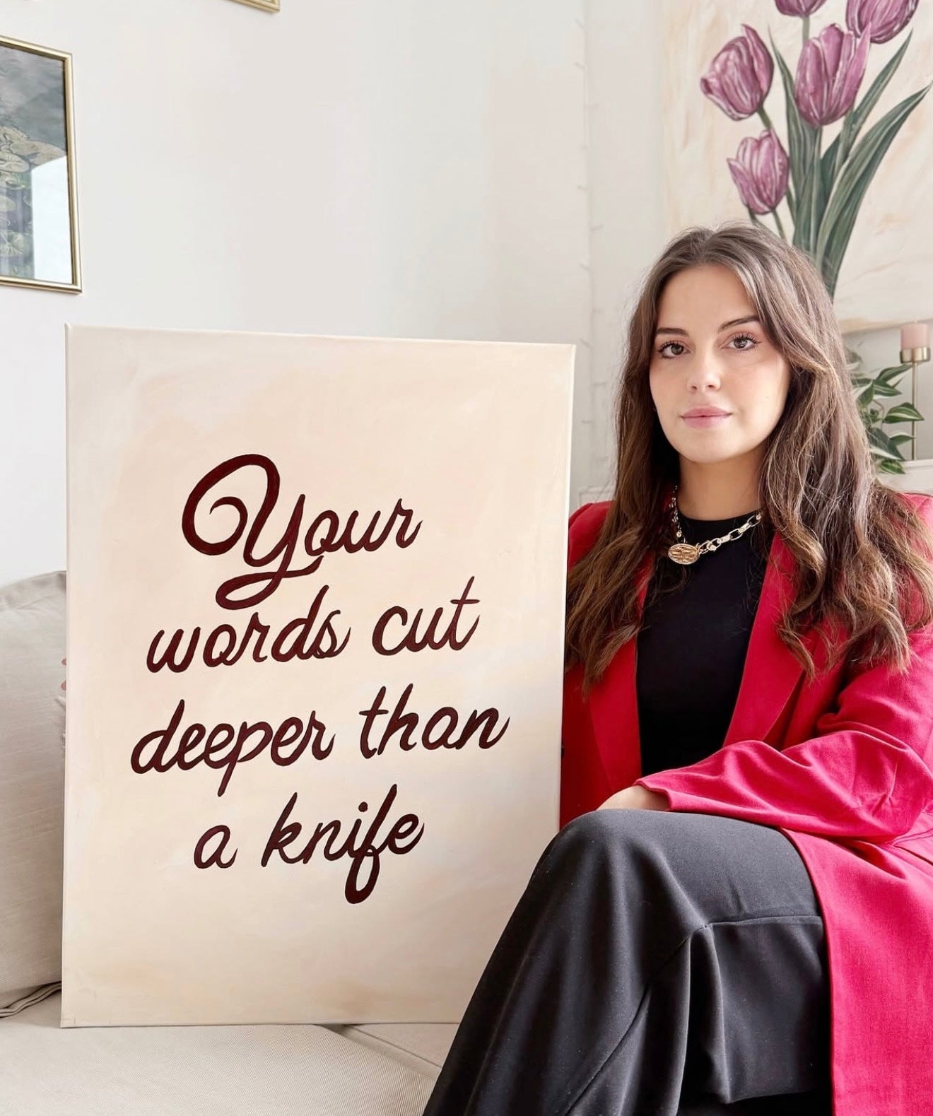 Your Words Cut Deeper Than a Knife (50x70cm)