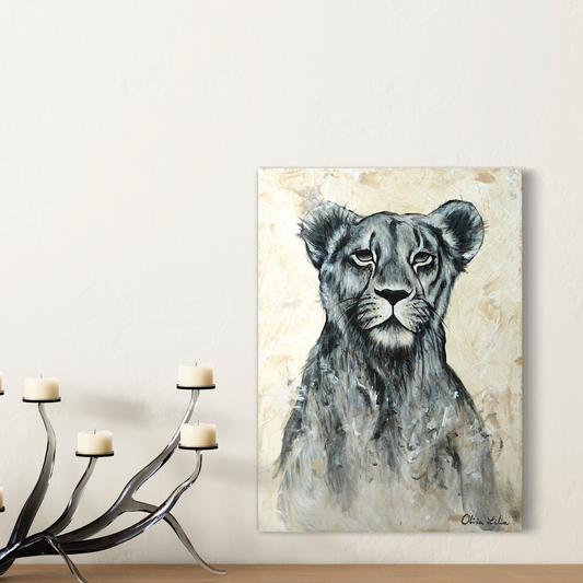 Lionne en Nuances (30 x 40 cm)